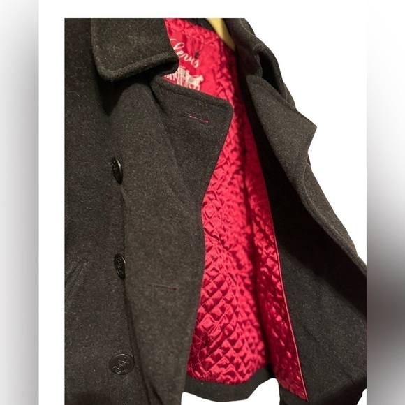 Levis Double Breasted Wool Peacoat Small - Picture 4 of 7